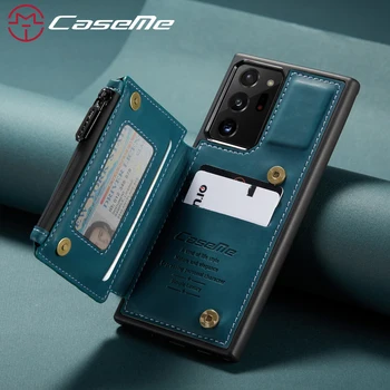 CaseMe Retro Tagasi Case For Samsung Galaxy Note 20 Ultra S20 5G Naha Puhul Card Slots Lukuga Rahakott Tagasi Juhul Seista tagakaas