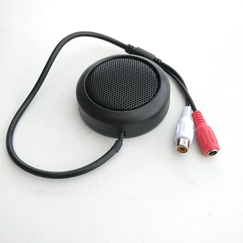 CCTV korja Mikrofon Mini Audio kaamera security RCA Audio Väljund musta värvi kõrge kvaliteedi tundlikkus ümar kuju