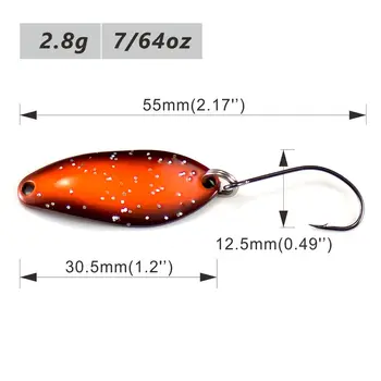 Countbass Casting Lusikas Suurus 30.5x12.5mm, 2.8 g 7/64oz Magevee Lõhe, Forell, Haug Bass Metall, Messing Kalapüügi Lures Kala Sööt