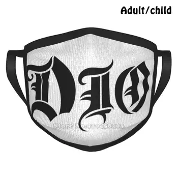 Dio Custom Logo Disain Näo Mask Täiskasvanud Lapsed Anti Tolmu Dio Muusika Hevi Metal Ronnie James Dio Raske Vikerkaar Ja Roll