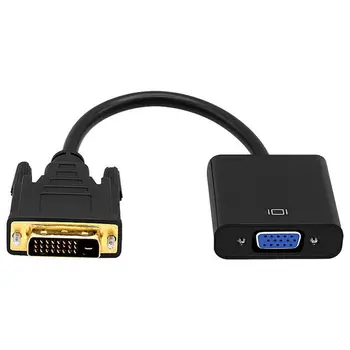 DVI to VGA Adapter 1080P Kaabel, DVI-D, VGA-Kaabli 24+1 25 Pin DVI-Mees-kuni 15-Pin VGA Female Video Converter for PC Ekraan