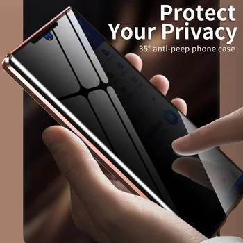 Eraelu puutumatuse Magnet Case for Samsung Galaxy Note 20 Ultra Topelt Klaas Metall Bumper Anti-Peep Kate Samsung Lisa 20 S20 Pluss