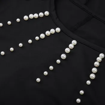 Feitong Black Pearl Profileerimine Pool Kleit Daamid Tahke Bodycon Mini Kleit Talvel Pikad Varrukad Naiste Elegantne Lühike Kleit