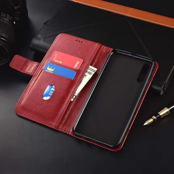 Flip Naha Puhul Samsung Galaxy A50 2019 A505 Fundas TPÜ Trükitud Lille Erilise rahakott seista puhul Rihm