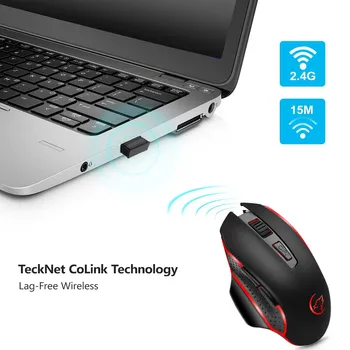 Gaming Mouse Laetav Juhtmevaba Reguleeritav Optilised Hiired Kaasaskantav Ergonoomiline Arvuti Hääletu ARVUTI Sülearvuti Hiir