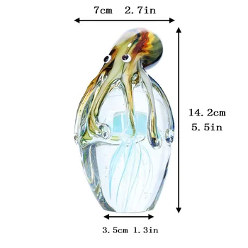 H&D Käsitöö Kuma Klaas Millimallikas & Octopus Loomade Pulmad Kunst Klaasist Puhutud Tabel Ornament, Käsitöö, Kodu Figuriin Kingitus