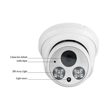HJT sisseehitatud WIFI 1080P 2.0 MP IP-Kaamera, sisseehitatud audio-kaardi pesa 2IR öise nägemise CCTV Kaamera sise-liikumistuvastuse