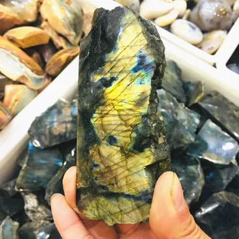 Hämmastav tippkvaliteediga Naturaalne mitmevärviline labrador crystal originaal kivi wicca tervendab jõulukinke