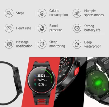 IP68 meeste smart watch Veekindel sport kellad 2020 Veri-Hapniku Jälgida Fitness Tracker Android Bluetooth Smartwatch