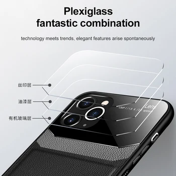Iphone 6 7 8 6S Pluss 11 Pro Max Pehme Raami Põrutuskindel Case For iphone SE 2020 X-XR, XS MAX Objektiivi Kaitse Nahast tagakaane