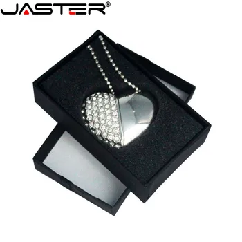 JASTER Crystal armastus Südames +karp USB Flash Drive on vääris-kivi, pendrive 4G/ 8G/ 16G/ 32G /diamante memory stick pulm kingitus