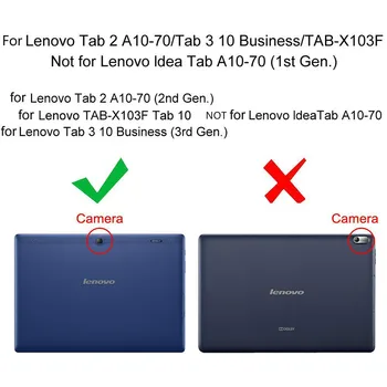 Juhul Lenovo Tab 2 A10 A10-30 A10-30F PU Nahk Seista Folio Stand Case X30L X30F 10.1 kate kate Lenova fundas