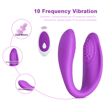Kahekordne Vibratsioon Anal Dildo Vibraator Kliitori Stimuleerimiseks Vagiina Massaaž U Tüüpi Vibraator Täiskasvanute Mänguasjad Paarid Masturbator Sex Shop