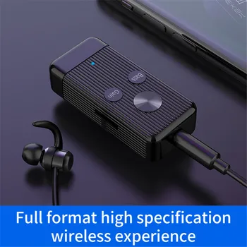 KEBIDU 3,5 mm AUX Adapter 5.0 Bluetooth Vastuvõtja Bass Audio Noise Cancel Stereo Kõrvaklappide Auto Toetada TF Kaarti Režiim Koos Clip