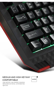 Klaviatuur Juhtmega Mechanical Gaming Keyboard vene/hispaania/araabia Juhtmeta Klaviatuur, Hiir Combo Gaming Mouse Set For PC Sülearvuti