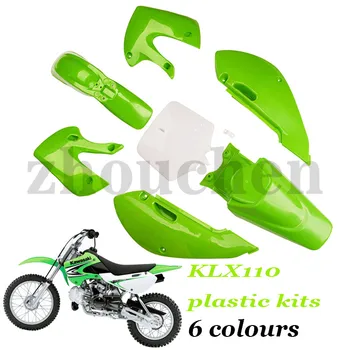 KLX110 mootorratta osade dirt bike plastikust Voolundi Fender Kit ja registreerimismärk Jaoks KLX 110 KX65 DRZ110 RM65