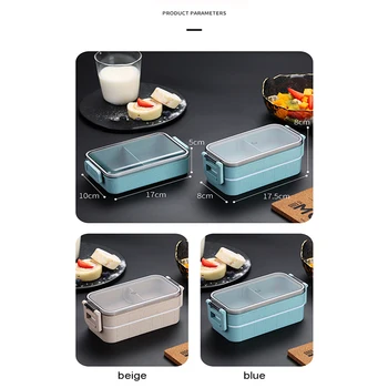 Kuumutatud Toidu Mahuti Toidu Bento Box Lunch Box Double-layer Kupeed Lunchbox Mikrolaineahi Konteiner Kast Jaapani Soojus