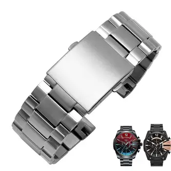 Kõrge kvaliteediga rihma DZ4318 4323 4283 4309 algse stiili roostevabast terasest watchband mees suur watch juhul käevõru 26mm Must