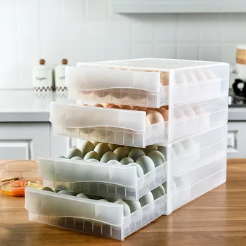 Köögis külmik muna box double sahtel muna kasti muna hammas läbipaistev kokkupõrke-plastikust muna box
