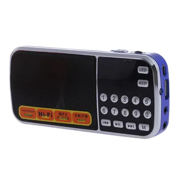Laetav Kaasaskantavad Mini Digital Stereo FM-Raadio ja Kõlar Muusika Mängija koos TF Kaart USB AUX-Sisend Ekraani ja taskulamp