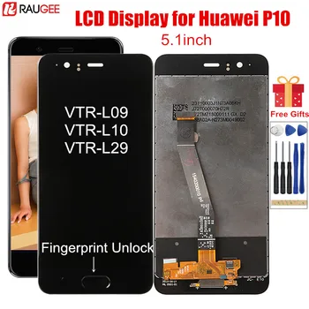 LCD Ekraan Huawei 10 VTR-L09 L10 L 29 LCD Sõrmejälje Avada Puutetundlik Asendus Huawei P 10 Ekraan, Raamitud