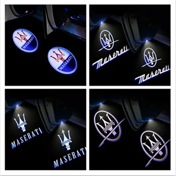 LED Auto Uks Logo Tuli Maserati Quattroporte Ghibli GranTurismo GranCabrio Levante Ghost Shadow Teretulnud Lamp tarvikud