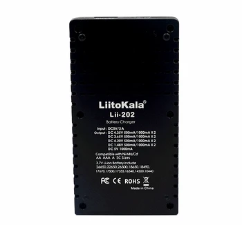 Liitokala Lii-202 carregador punkt 1.2 V/3 V/3,7 V/4.25 V 18650/26650/18350/16340/18500/AA/AAA Ni MH bateria