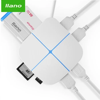 Llano 8 in 1 usb Hub Power Splitter Video SD / TF-Kaardi Lugeja USB HUB MacBook Pro jaoks Hub, Splitter 6-Port USB 2.0 Hub Converter