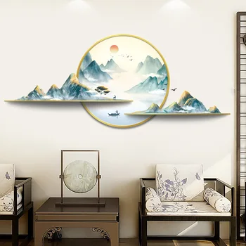 Loominguline Hiina Stiilis Seina art Dekoratiivsed Kleebised Maali Tapeet, elutoas Taust Mägi Maastik Maastik Kleebised