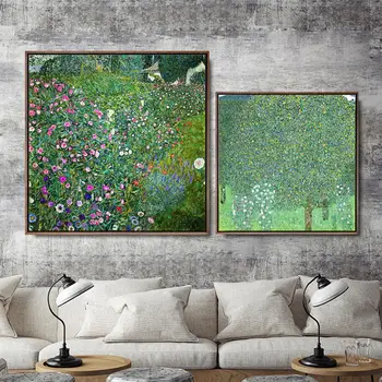 Lõuend Maali Põhjamaade Stiilis Modulaarne Pildi Austria Gustav Klimt Lilled Plakat Seina Kunst Magamistuba Home Decor Prindib Unframe