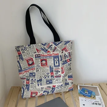 Lõuend Shopper Kotid Naistele 2021 Suur Puuvillase Lapiga Tassima ostukott Prindi Eco Fashion Käekott Rahakotid Üle Õla