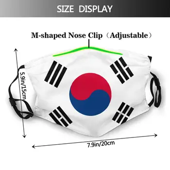 Lõuna-Korea Lipu Unisex Mitte-Kasutatav Näoga Mask Tolmukaitse Kaas Respiraatorit Muffle Mask Filtrid
