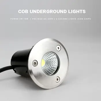 Maa-alune LED COB Põranda Lamp 5W 10W Väljas Põhjusel, Aed Square Tee Maetud Õue Kohapeal Maastiku AC90-265V DC12V IP68