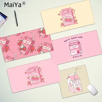 Maiya Isikupärastatud Lahe Mood Kawaii Jaapani Maasika Piima Ilus Anime Hiire Matt Kummist PC Computer Gaming mousepad