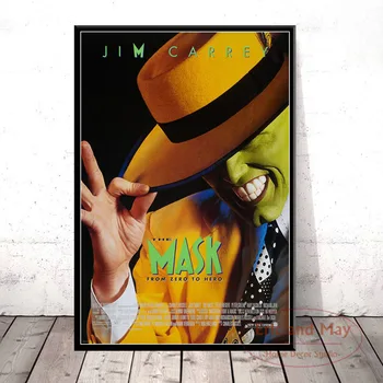 Mask Klassikaline Film Jim Carrey Kunsti Maali Vintage Canvas Poster Seina Home Decor