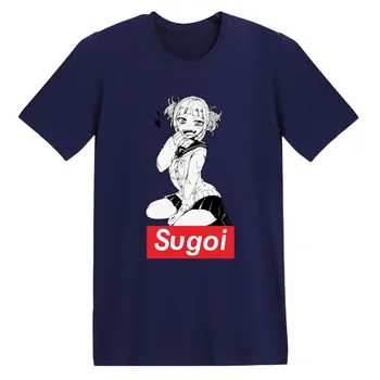 Meeste Senpai Anime Tüdruk Nerdy Puuvill Must Print T-särk Naiste Manga Streetwear Tee Puuvill Tshirt Unisex Harajuku Riided