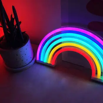 Metable Vikerkaar Neoon Valgus LED Märke seinavalgusti Aku või USB Tegutsenud Kodus Kids Room Baar Sünnipäev,Pulm teenetemärgid