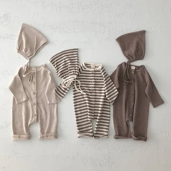 MILANCEL 2020 baby poiste riided triibuline beebi sipukad väikelapse poiste kombekas koos mütsi vastsündinud beebi riided
