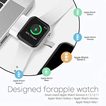 Mini Kaasaskantav Juhtmeta Laadija Apple iWatch 1 2 3 4 5 Dock Adapter, Kiire Laadimine Laadija Smart Watch Traadita Laadimise Alus
