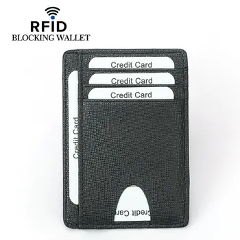 Mood süsinikkiust mehed kaardi omaniku rahakoti naiste nahast FRID blokeerimine ID krediitkaardi juhul