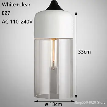 Moodne Loft Rippuvad Klaasist Ripats Lamp Inventar E26 E27 LED Ripats, Tuled Köök Restoran, Baar elutuba, Magamistuba Lamp