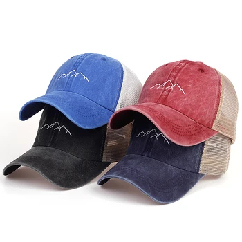 Mäeaheliku tikandid Mens Naiste Baseball Caps Reguleeritav cotton Snapback Mütsid Pestud Silmadega ühise põllumajanduspoliitika mütsid Luu Garros