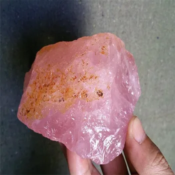 Natural Raw Pink Rose Quartz Crystal Kivi, Mosambiik 300-600g