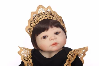 NPK 55CM Full-Body Silikoon Tüdruk Uuestisündinud Baby Doll Mänguasja Beebidele Printsess Nukud Bebes Uuestisündinud Bonecas Brinquedos