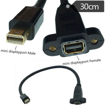 Paremale, Vasakule, üles, Alla 90 kraadi Nurgaga Mini DP to Mini DP-4K Kaabel Mini DisplayPort Meeste ja Naiste laiendada Kruvi Panel Mount Kaabel