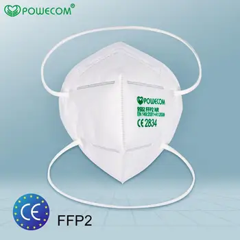POWECOM 50tk FFP2 CE-Hügieeniline Mask Peapael Stiilis Korduvkasutatavad Mask 95% Filtreerimine Hingav Mask Suu Muffle Kate Tõeline Maskid