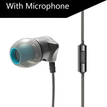 QKZ DM7 Kõrvaklapid Metallist Stereo Müra Isoleerivad In-ear Peakomplekt Sisseehitatud Mikrofoniga HiFi Raske Bass 3,5 mm Earbuds HD HiFi Oortelefoon