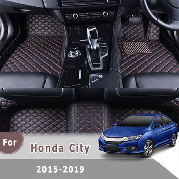 RHD Vaibad Honda City 2019 2018 2017 2016 Auto põrandamatid Auto Hõlmab Tarvikud Custom Kriips Veekindel Suu Padjad