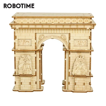 Robotime 118pcs DIY 3D Arc de Triomphe Puidust Puzzle Mäng Populaarne Mänguasi Kingitus Lastele Teen Täiskasvanud TG502