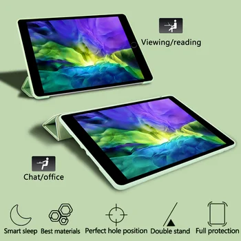 Roheline Mesilaste puhul iPad 7. ja 8. Põlvkonna Juhul Auto Wake UP for iPad Pro 11 2020 Juhul iPad Mini 1 2 3 Kohtuasjas